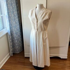 Lilli Ann 50s–60s Ultra Suede Midi Dress Size 10 Old Money Quiet Luxury